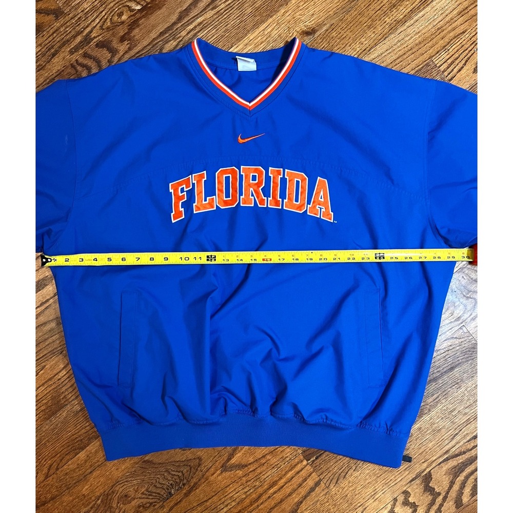 Nike Florida Gators V-Neck Windshirt Pullover Blue XXL 12307X-FG1 Vintage 2010 - Picture 12 of 12